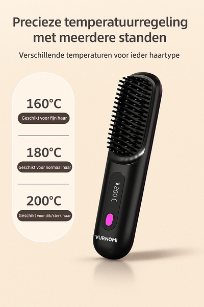 VURNOMI Draadloze Stijlborstel – snel, glad & moeiteloos!