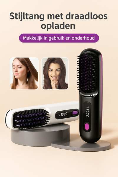 VURNOMI Draadloze Stijlborstel – snel, glad & moeiteloos!